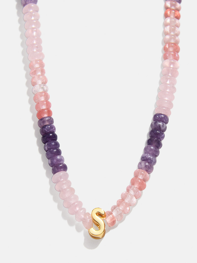 BaubleBar S - 
    Semi-precious initial necklace
  
