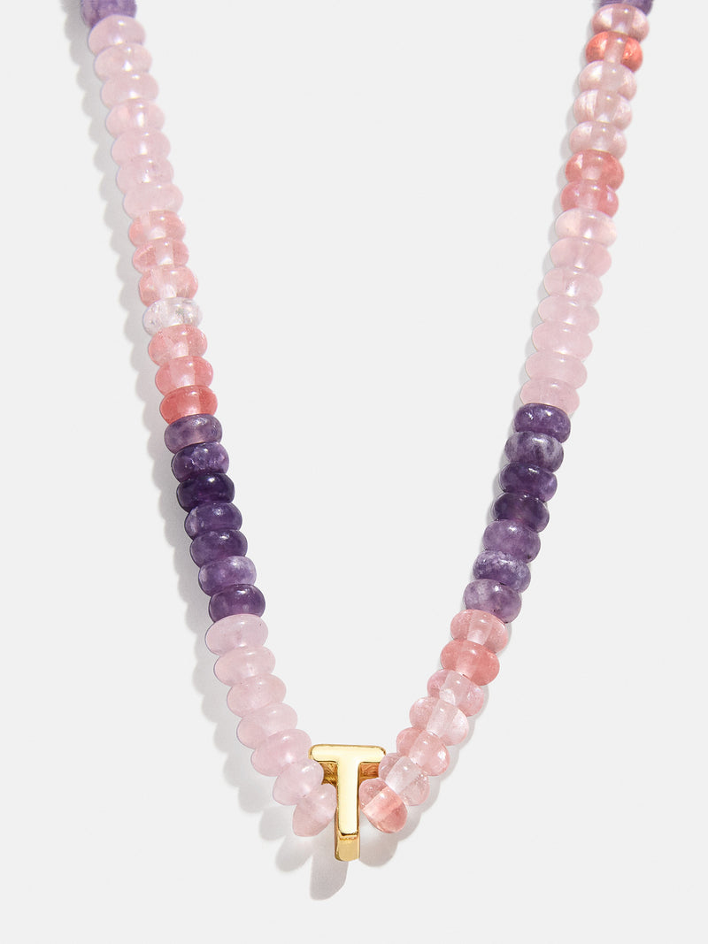 BaubleBar T - 
    Semi-precious initial necklace
  
