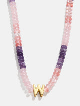 BaubleBar W - 
    Semi-precious initial necklace
  
