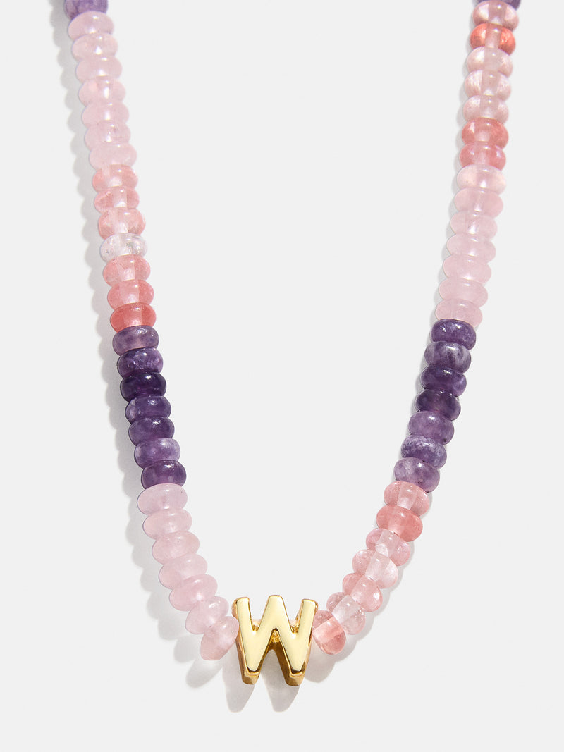 BaubleBar W - 
    Semi-precious initial necklace
  
