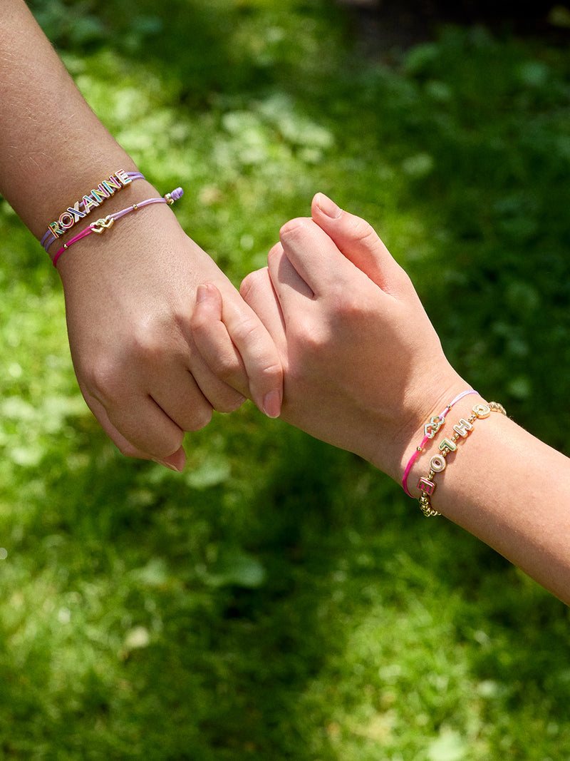 BaubleBar Kids' Forever Friends Bracelet Set - Purple/Pink - 
    Kids' heart bracelet set
  
