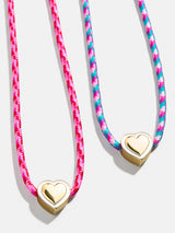 BaubleBar Kids' Heart to Heart Friendship Necklace Set - Heart - 
    Set of two heart necklaces
  

