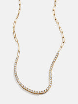 BaubleBar Harper 18K Gold Tennis Necklace - Gold/Pavé - 
    18K Gold Plated Sterling Silver, Cubic Zirconia stones
  
