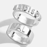 Sterling Silver Custom Block Ring - Sterling Silver