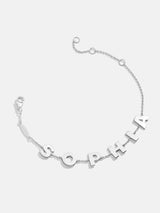 BaubleBar Sterling Silver Custom Spaced Letter Name Bracelet - Sterling Silver - 
    Enjoy 20% off - This Week Only
  
