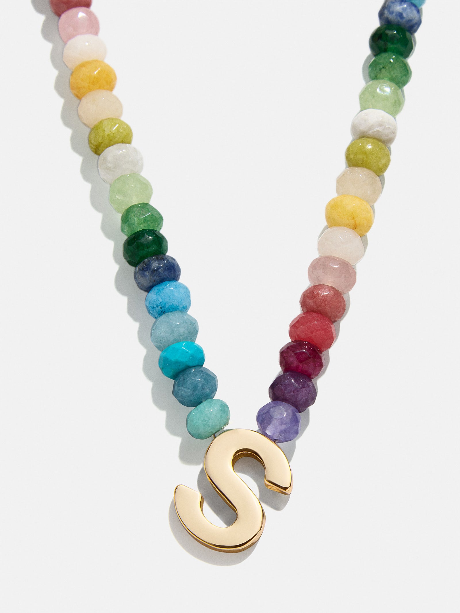 Baublebar Letter Necklace Silver SUGARFIX By BaubleBar Pearl