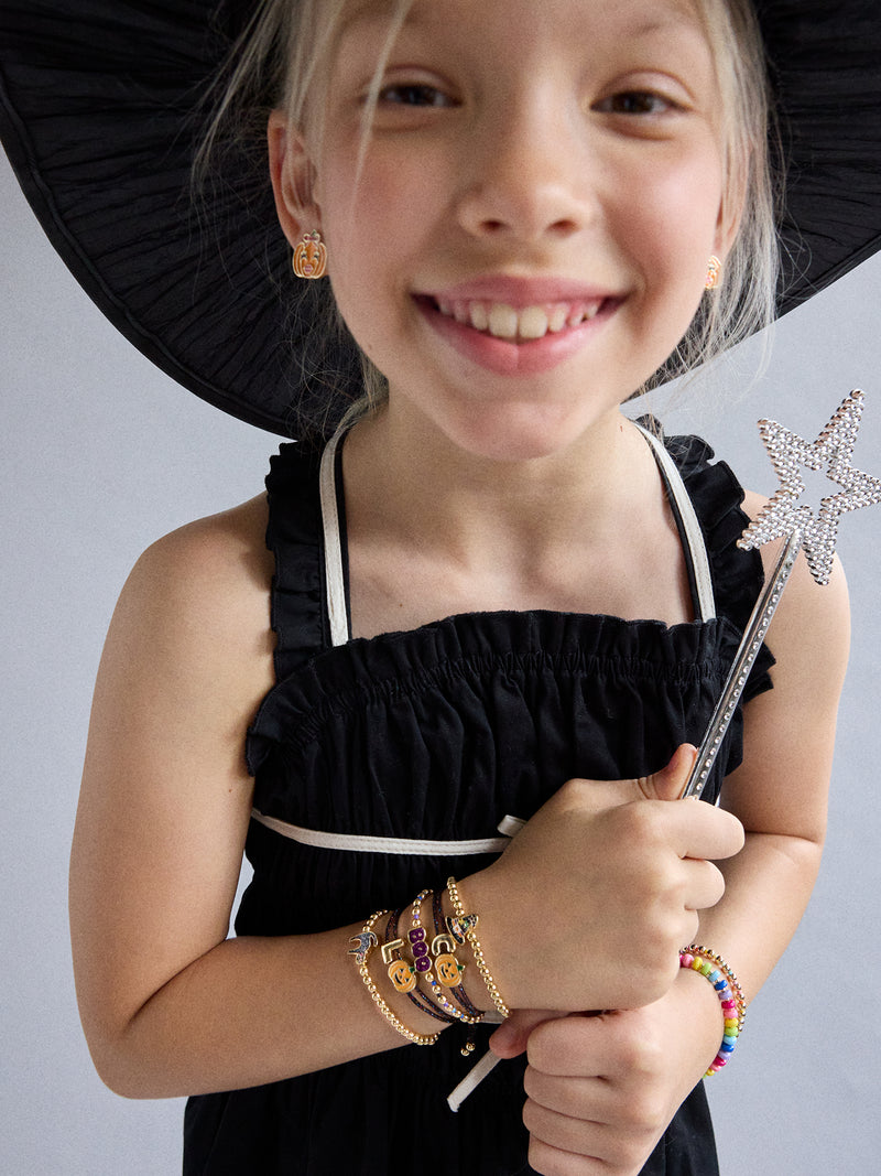 BaubleBar Trick-Or-Treat Kids' Pisa Bracelet Set - All Hallows' Hue - 
    Set of five Halloween bracelets
  
