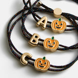 Kids' Halloween Initial Bracelet - Black/Orange