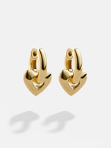 BaubleBar Clarice Earrings - Gold - 
    Gold heart earrings
  
