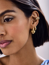 BaubleBar Clarice Earrings - Gold - 
    Gold heart earrings
  
