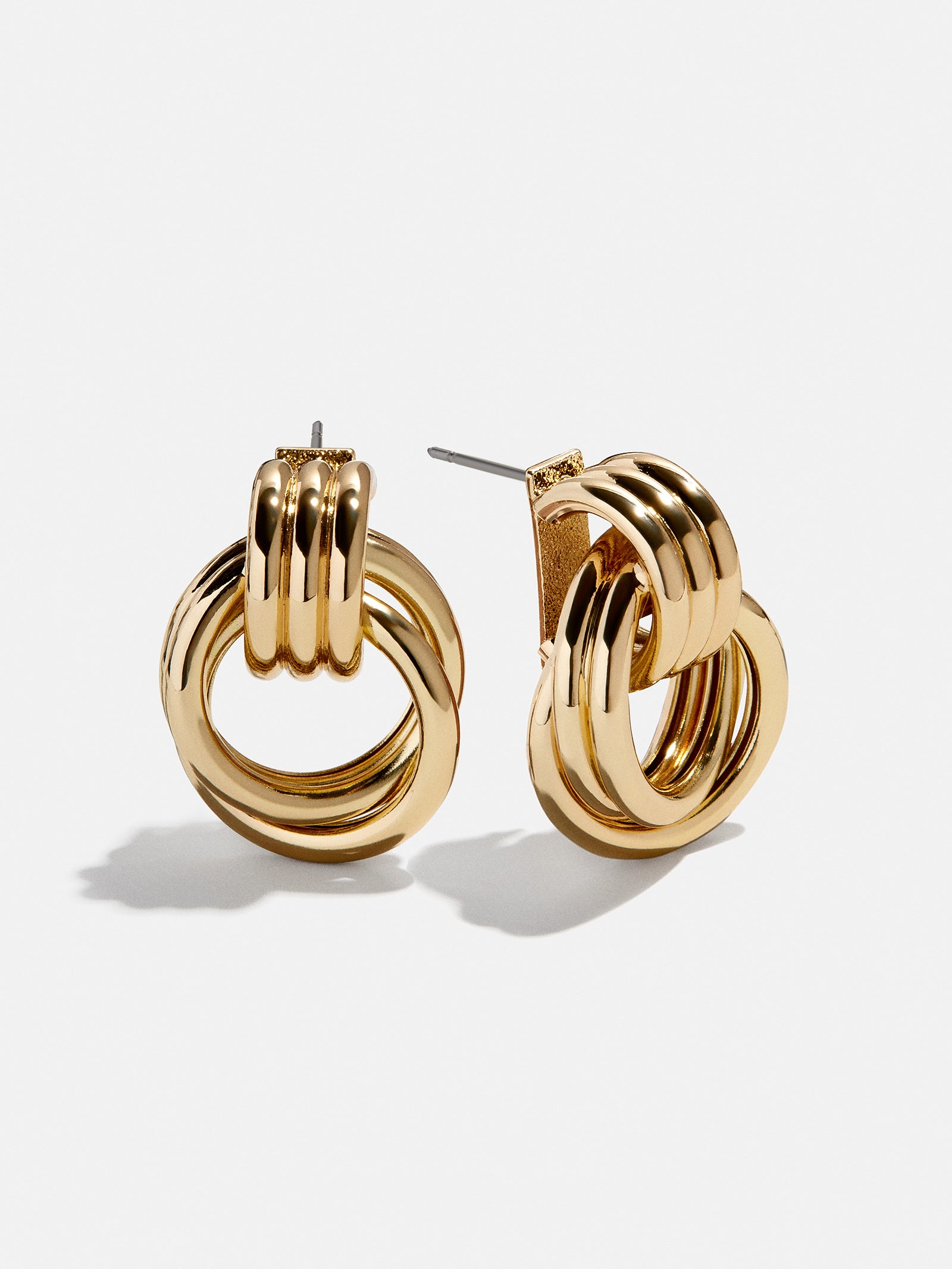 Noble - NOBLE♡14Gソウハリボートネックプルオーバー Lennox Gold Knot Earrings in Gold | BaubleBar