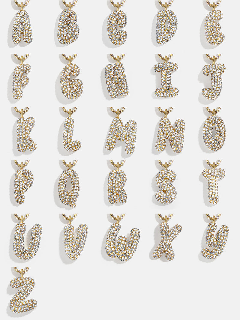 BaubleBar Gwen Mini Bubble Initial Necklace - Gold/Pavé - 
    This Week Only: The Labor Day Event - Prices as marked. 
  
