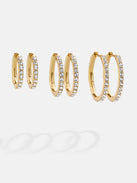 Blythe Earring Set - Clear/Gold