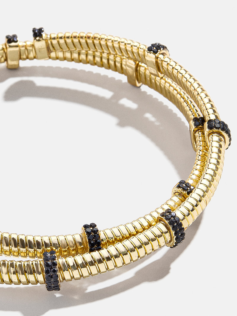 Eve Cuff Bracelet - Gold/Black
