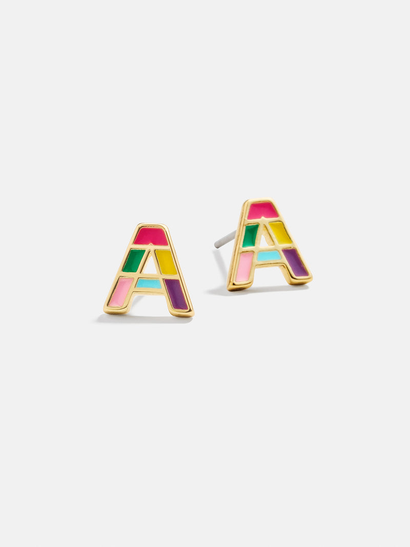 BaubleBar Kids' Rainbow Initial Earrings - Gold/Multi - 
    Ends Tonight: Enjoy 20% off
  

