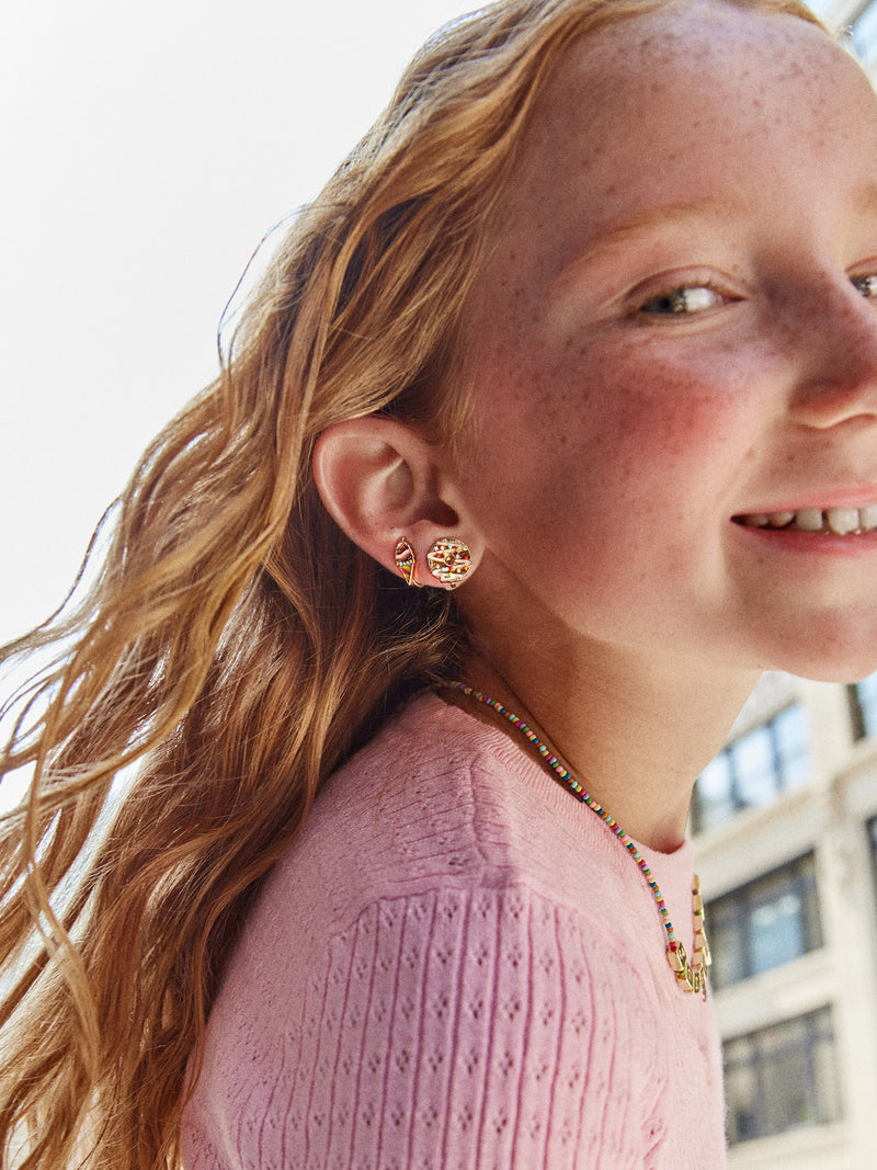BaubleBar Kids' Sweet Treats Clip On Earrings - Sweet Treats Earring Set - 
    One set of ice cream cone clip-ons, one set of donut clip-ons
  
