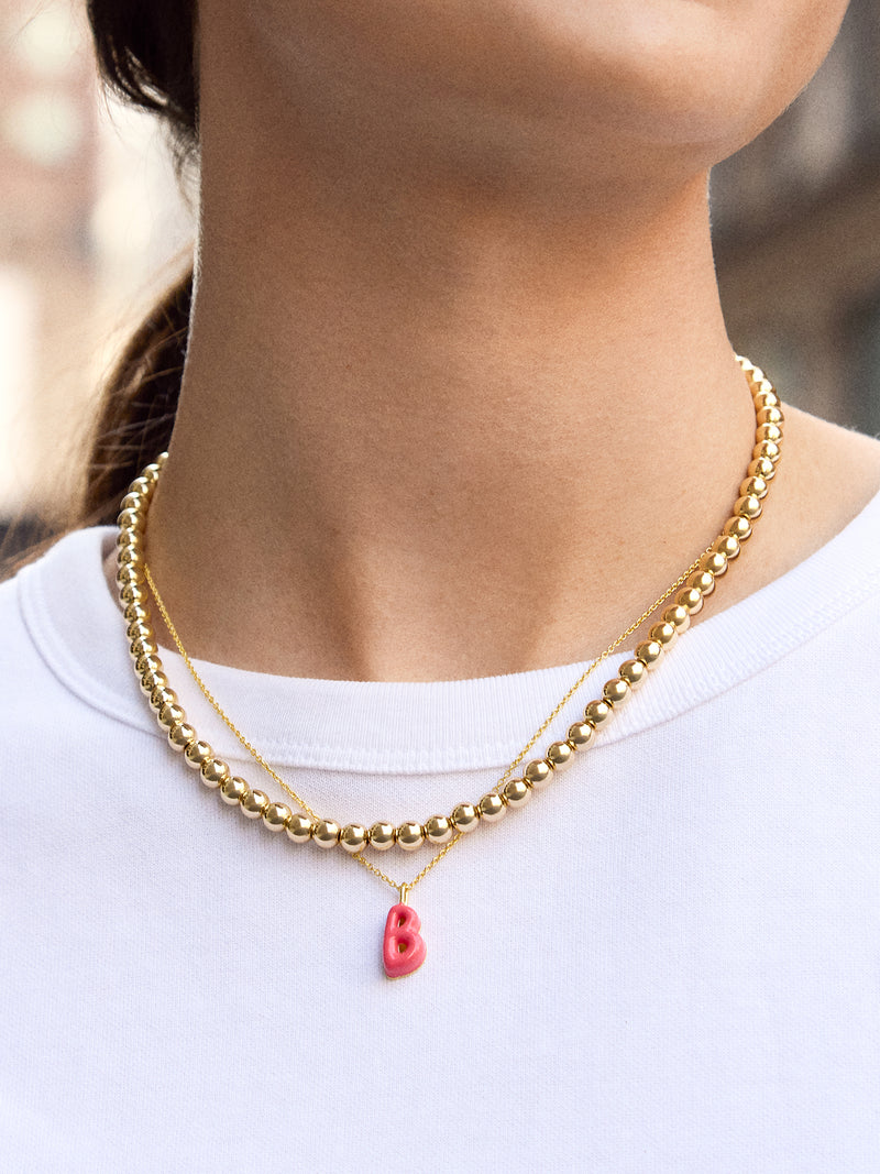 BaubleBar Mini Bubble Initial Enamel Necklace - Coral - 
    Ends Sunday: Enjoy 20% off
  
