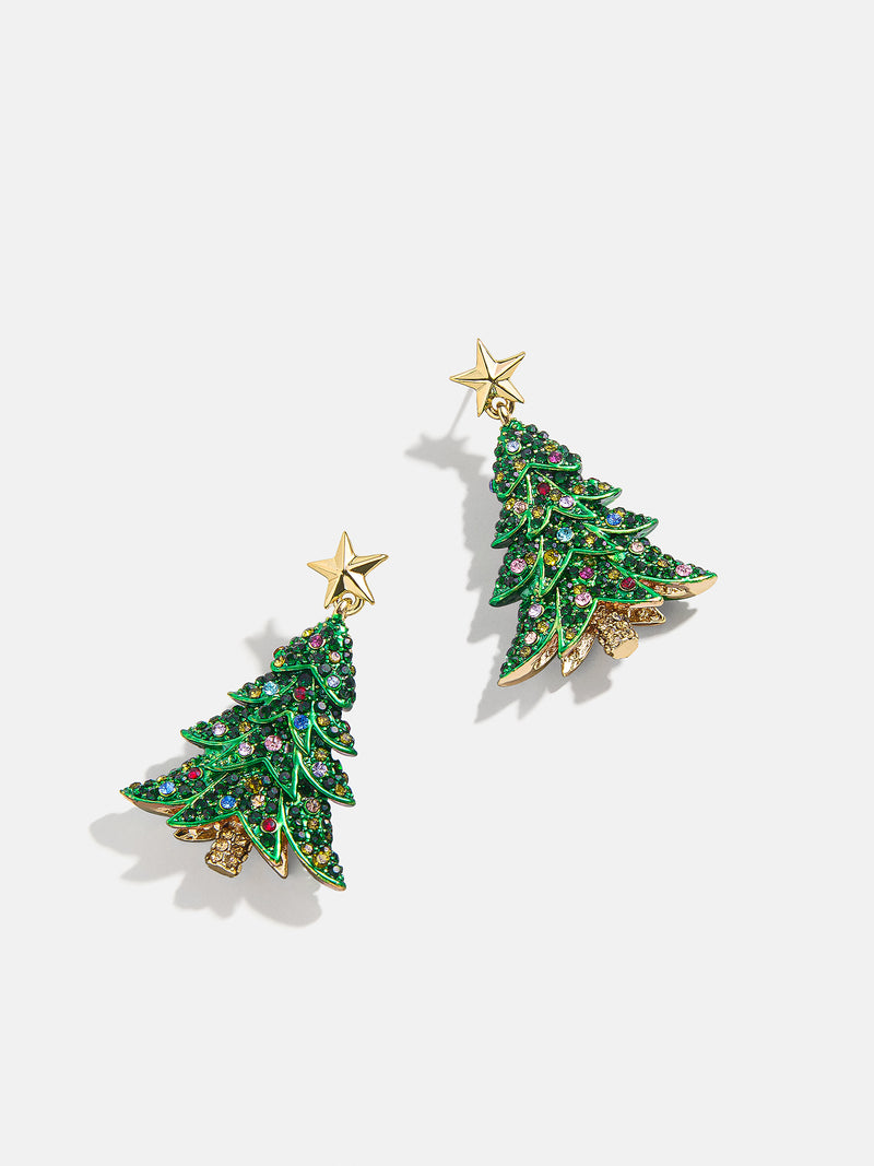 Pine ing For You Earrings Green Christmas Tree Christmas tree statement earrings BaubleBar