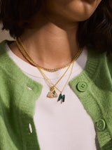 BaubleBar Mini Bubble Initial Enamel Necklace - Dark Green - 
    Ends Sunday: Enjoy 20% off
  
