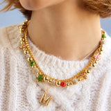Tis The Season Necklace - Red/Green