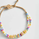 Bead Mine Kids’ Custom Name Bracelet - Light Multi