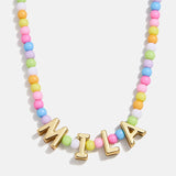 Bead Mine Kids' Custom Name Necklace - Light Multi