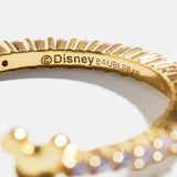 Disney Mickey Mouse 14K Gold Plated Sterling Silver Custom Ring - Gold/Pavé