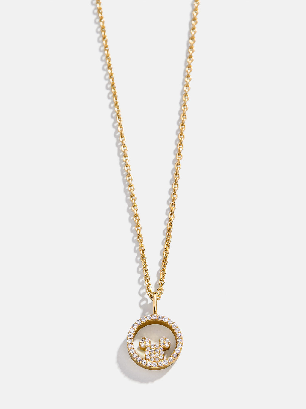 Disney Mickey Mouse 18K Gold Plated Sterling Silver Outline