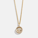 Disney Mickey Mouse 18K Gold Plated Sterling Silver Outline Pendant Necklace - Gold/Pavé