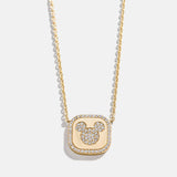Disney Mickey Mouse 18K Gold Plated Sterling Silver Pendant Necklace - Gold/Pavé