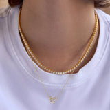 Mickey Mouse Disney 18K Gold Plated Sterling Silver & Cubic Zircona Pendant Necklace - Gold/Pavé