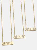 BaubleBar Mickey Mouse 18K Gold Plated Sterling Silver & Cubic Zirconia Initial Bar Necklace - Gold/Pavé - 
    18K Gold Plated Sterling Silver, Cubic Zirconia
  
