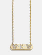 BaubleBar Mickey Mouse 18K Gold Plated Sterling Silver & Cubic Zirconia Initial Bar Necklace - Gold/Pavé - 
    18K Gold Plated Sterling Silver, Cubic Zirconia
  
