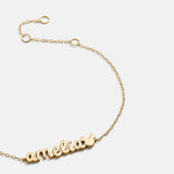 Disney Mickey Mouse 14K Gold Plated Sterling Silver Custom Nameplate Bracelet - Gold