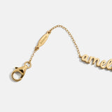 Disney Mickey Mouse 14K Gold Plated Sterling Silver Custom Nameplate Bracelet - Gold