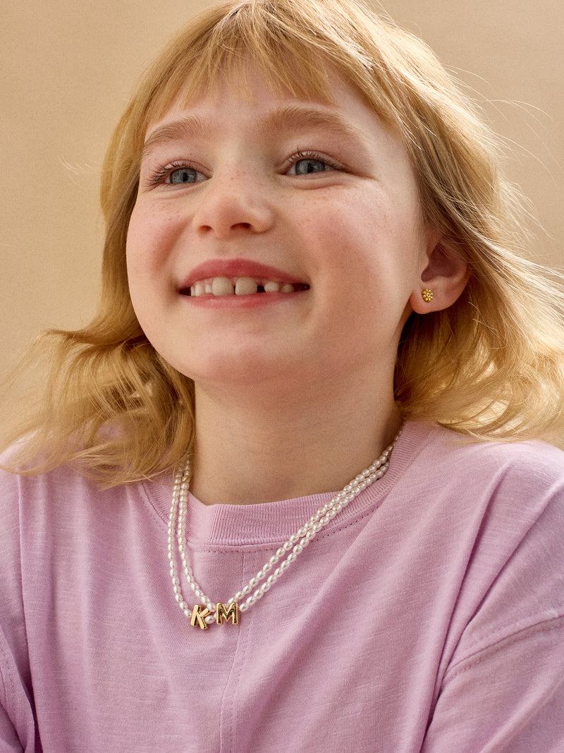 BaubleBar Playful Pearls Kids’ Initial Necklace - Gold/Pearl - 
    Ends Tomorrow: Enjoy 20% off
  
