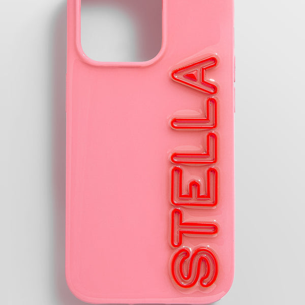 BaubleBar Fine Line Custom iPhone Case - Pink/Red