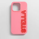Fine Line Custom iPhone Case - Pink/Red