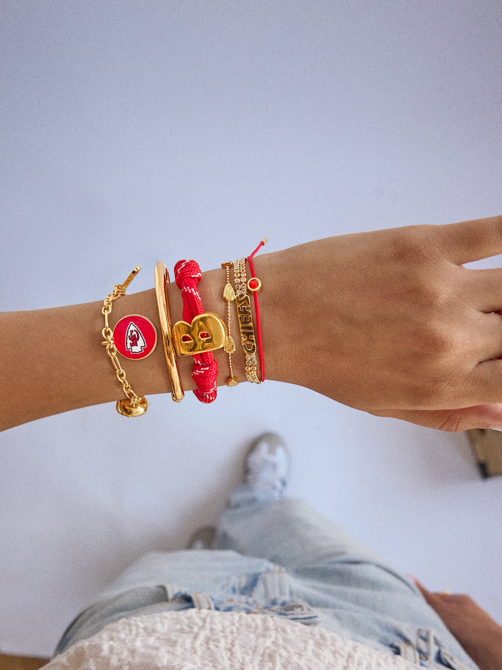 NFL Bracelet Set Kansas City Chiefs – NFL bracelet set – BaubleBar