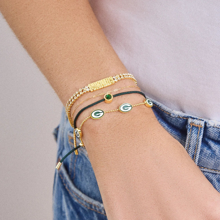 NFL Bracelet Set in Green Bay Packers | BaubleBar NFL Bracelet Set in Green Bay Packers | BaubleBar