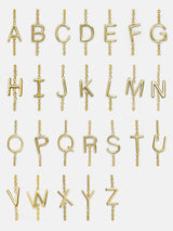 BaubleBar Maya Brenner Asymmetrical Custom Initial Necklace - Two Characters - 
    Solid White Gold, Rose Gold, or Yellow Gold
  
