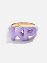 BaubleBar Block Enamel Custom Initial Ring - Purple - 
    Enamel initial ring
  
