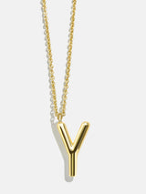 BaubleBar Y - 
    Classic gold initial necklace
  
