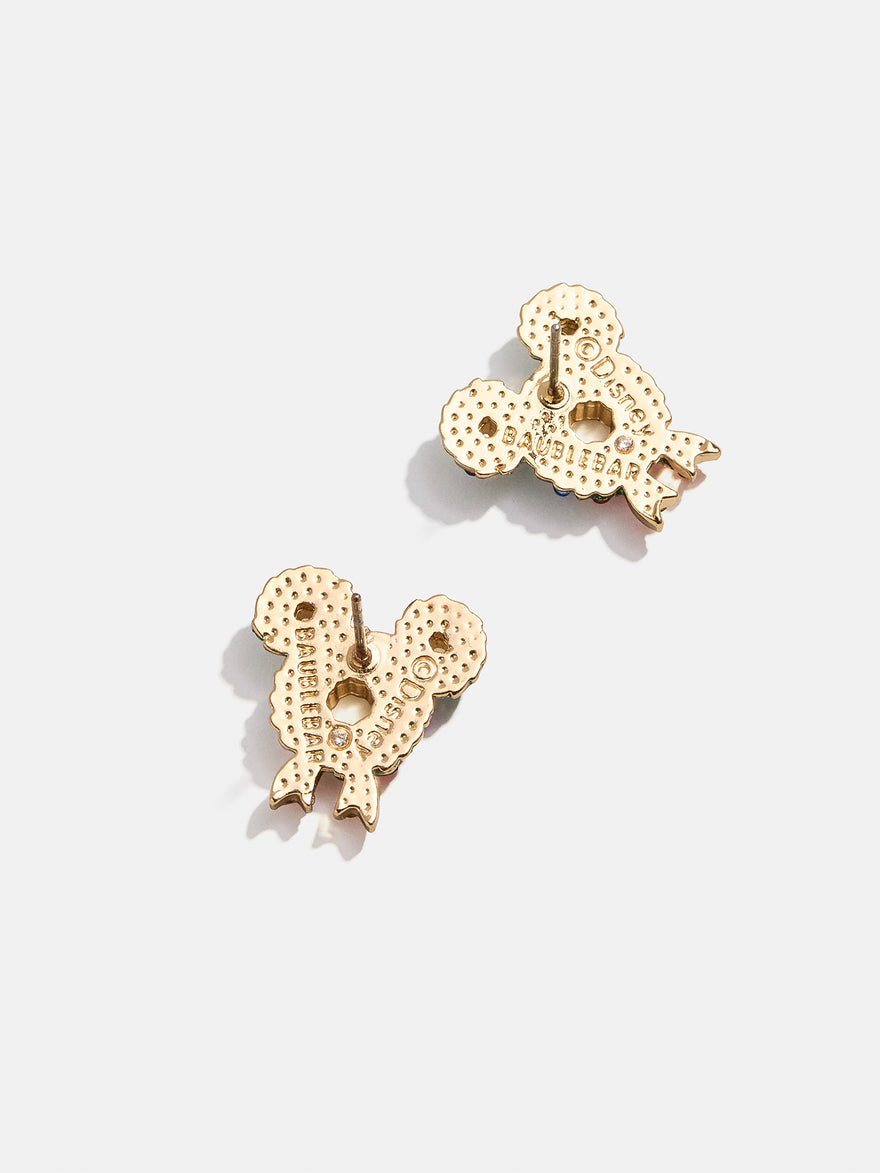 Disney Mickey Mouse Jolly Fir Holly Earrings - Holiday Wreath Delicate Stud Earrings