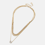Kenna Layered Necklace - Gold/Pavé