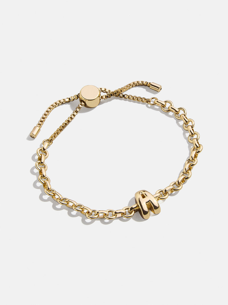 BaubleBar Chunky Bubble Initial Bracelet - Gold - 
    Gold chucky initial pull-tie bracelet
  
