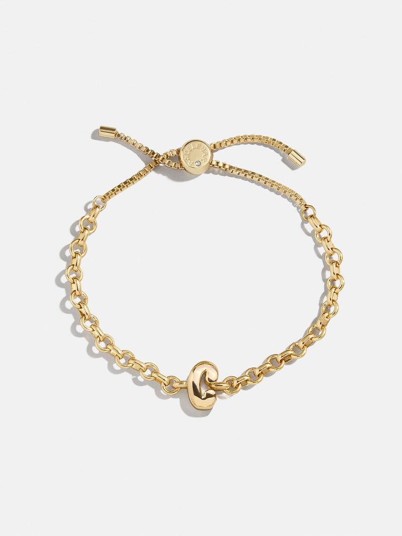 BaubleBar C - 
    Gold chucky initial pull-tie bracelet
  
