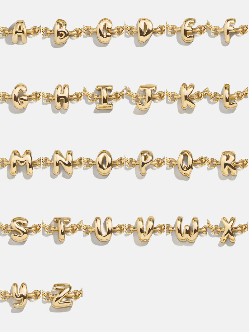 BaubleBar Chunky Bubble Initial Bracelet - Gold - 
    Gold chucky initial pull-tie bracelet
  
