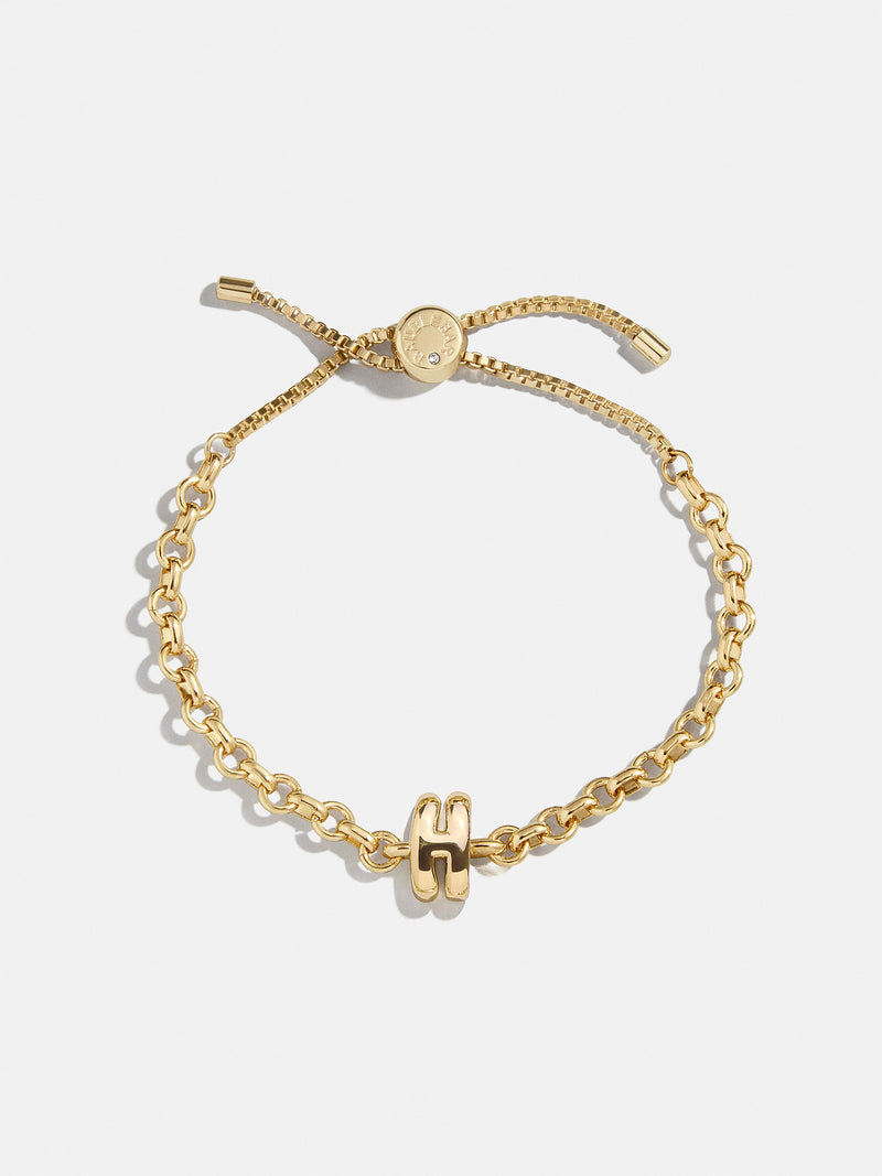 BaubleBar H - 
    Gold chucky initial pull-tie bracelet
  
