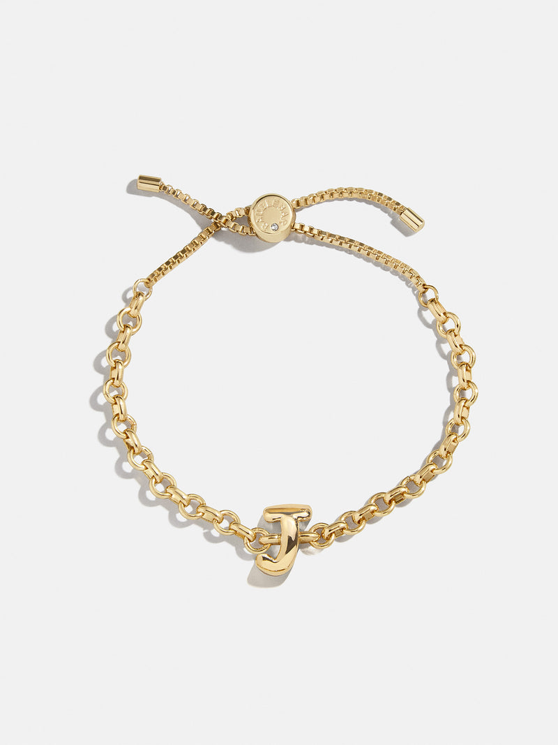 BaubleBar J - 
    Gold chucky initial pull-tie bracelet
  
